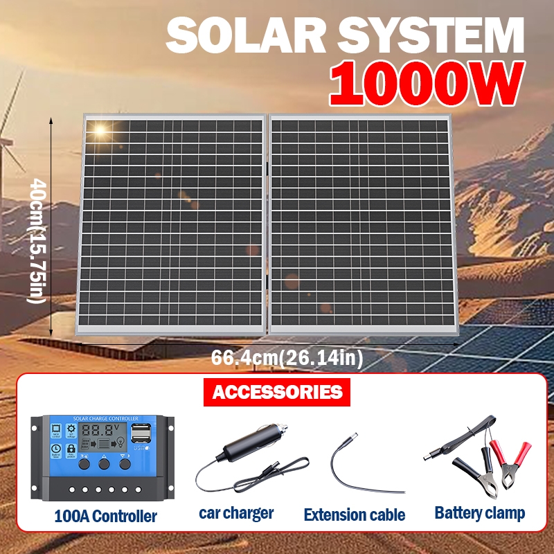 Flexible Solar Panel - Panel solar de 1000 W, diseño