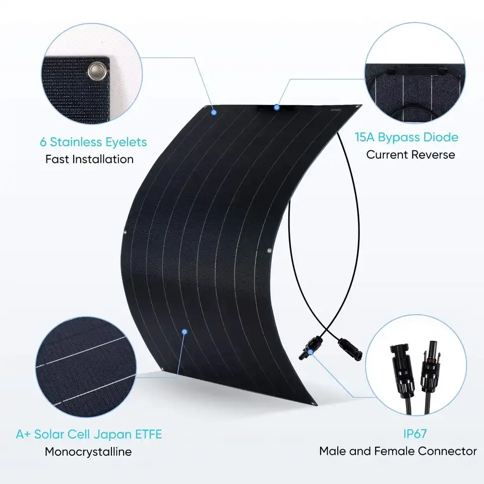 Panel solar flexible monocrist - Flexible Solar Panel reseña y precio